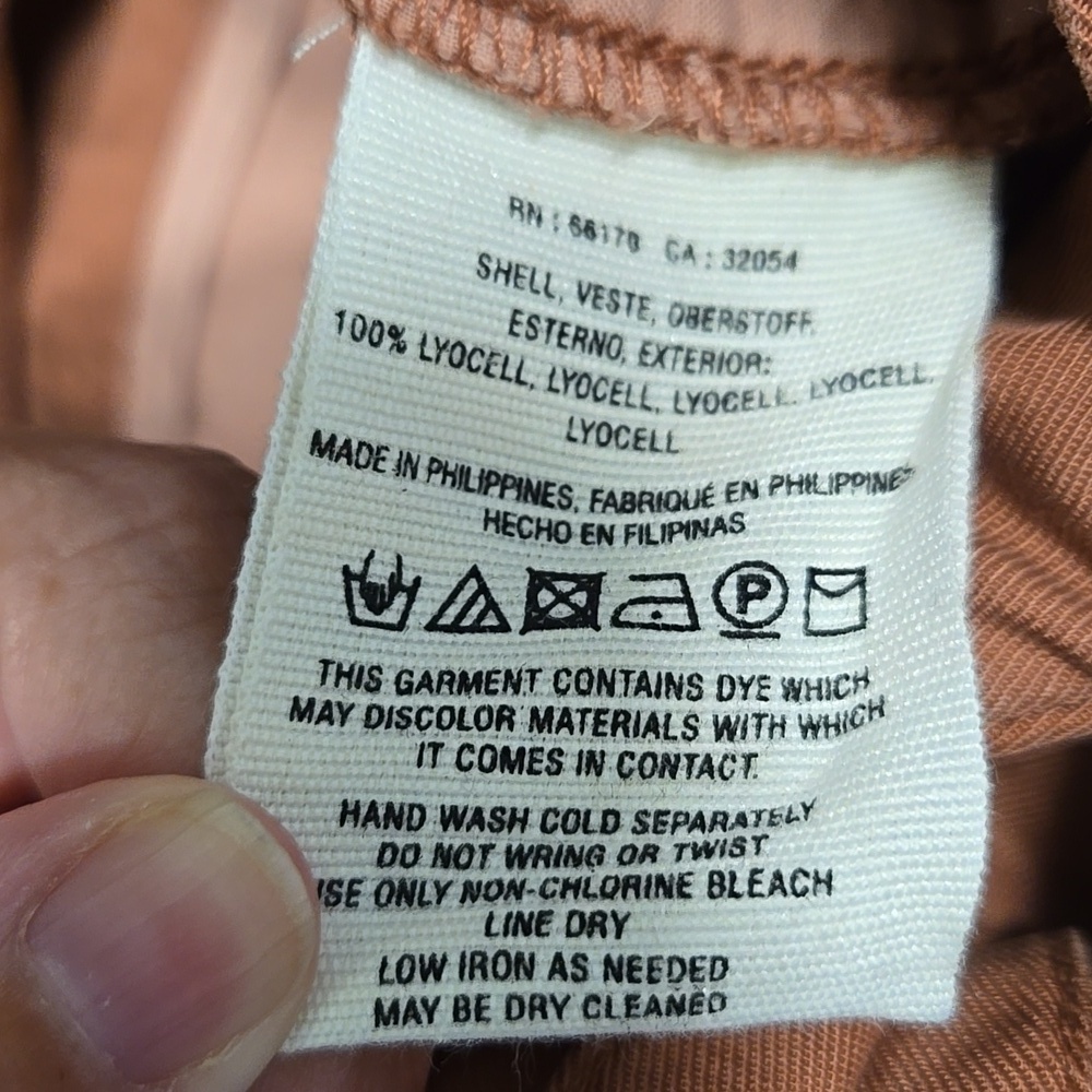 Anthropologie-Cartonniere NWT Belt Front Pants Rose 100% Lyocell-Size 14 - Picture 16 of 16